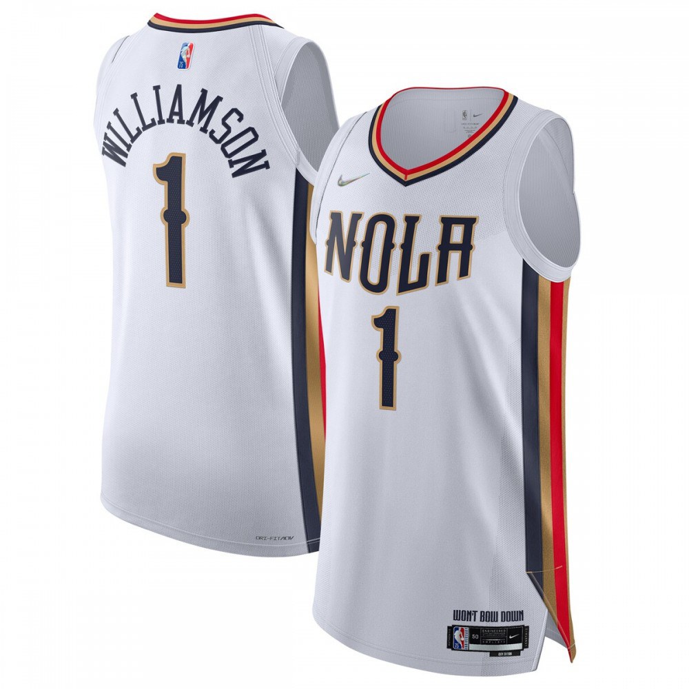 Zion Williamson New Orleans Pelicans 2021/22 Swingman Jersey - City Edition - White-Pro Kit Vault | Brand New 26/27 Sports Jerseys